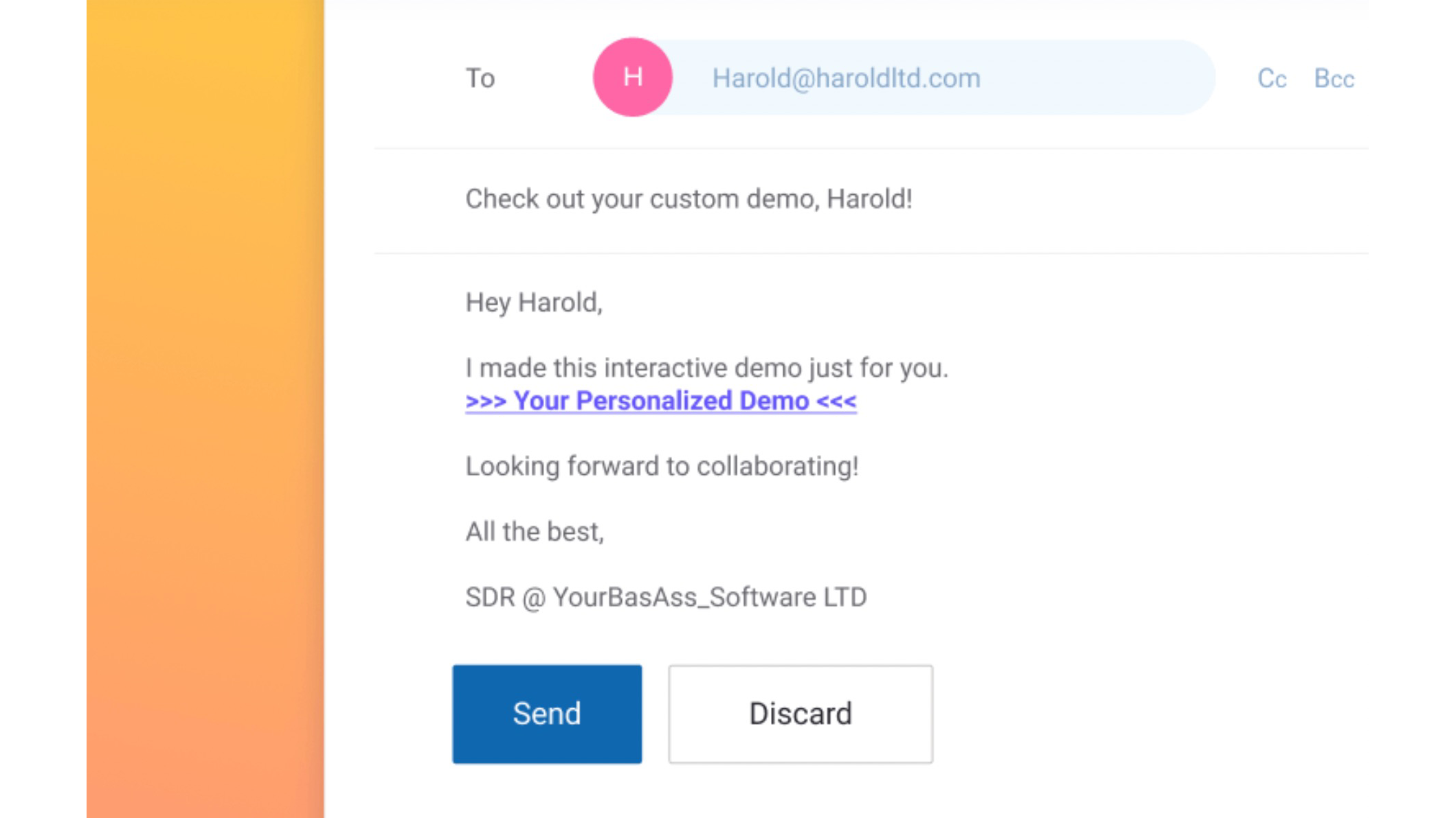 Send Personalized Demo Links